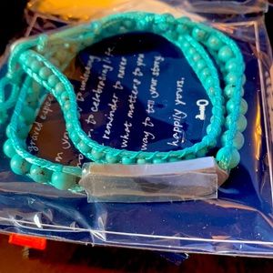 Stella & Dot Beaded Engravable Voyager Bracelet